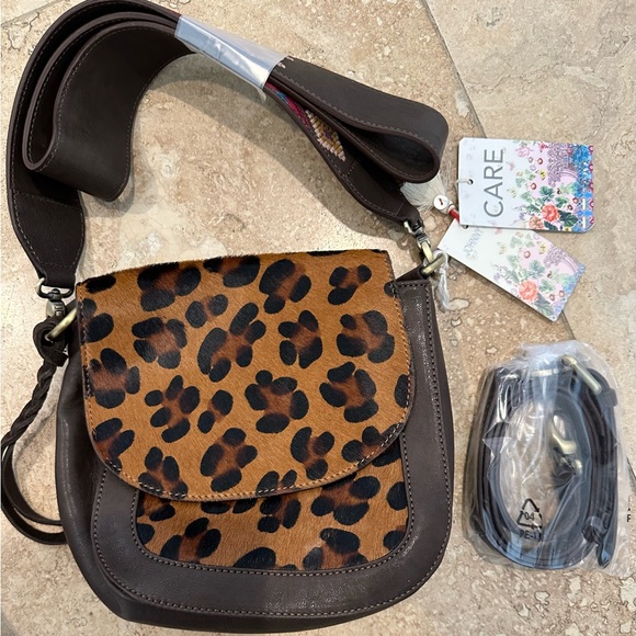 Johnny Was Leopard Crossbody Satchel - Picture 2 of 9